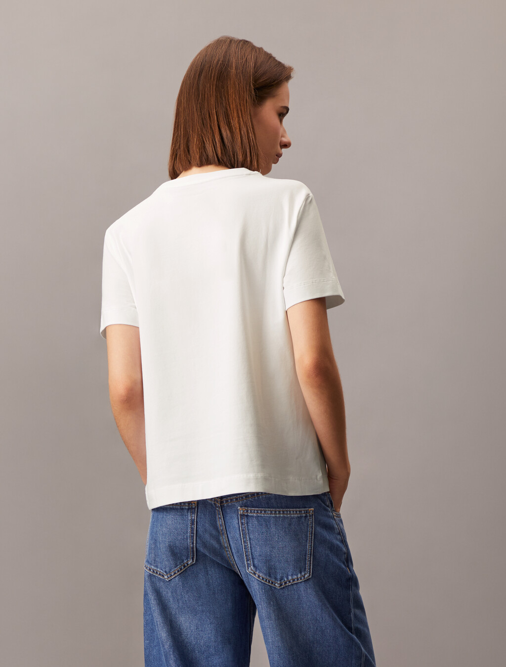 Core Essentials Monogram Embroidery Tee, Brilliant White, hi-res