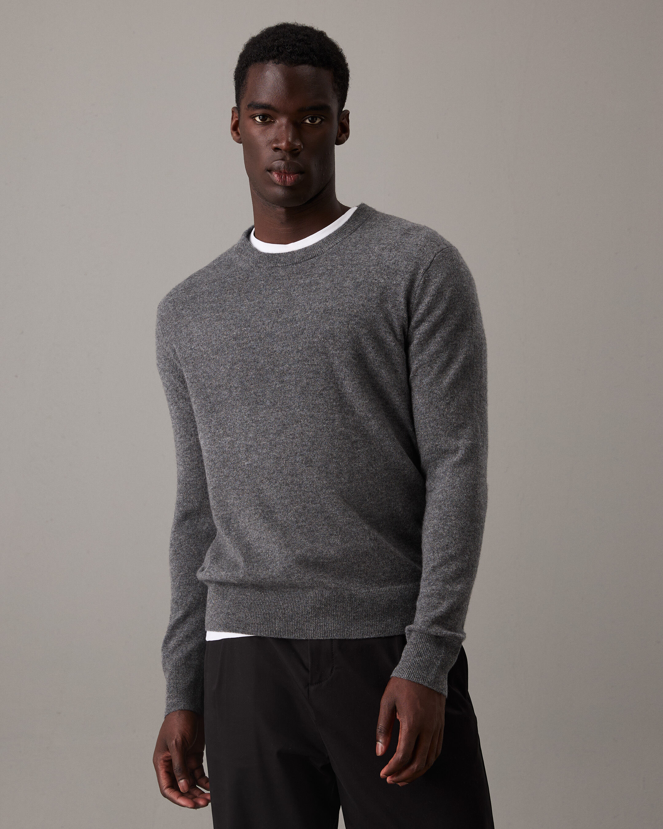 Classic Cashmere Crewneck Sweater grey Calvin Klein Malaysia