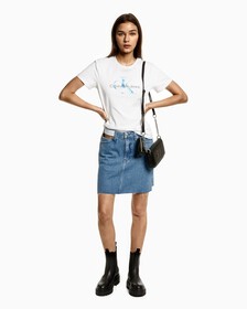AQUA MONOGRAM PRINT TEE, Bright White, hi-res