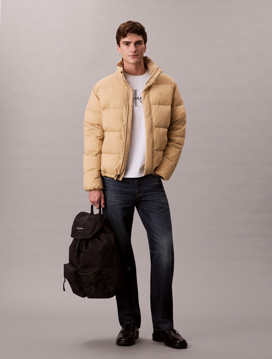 Nylon Monogram Logo Top Flap Backpack