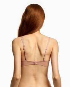 SHEER MARQUISETTE LIGHT LINED DEMI BRA, Subdued, hi-res
