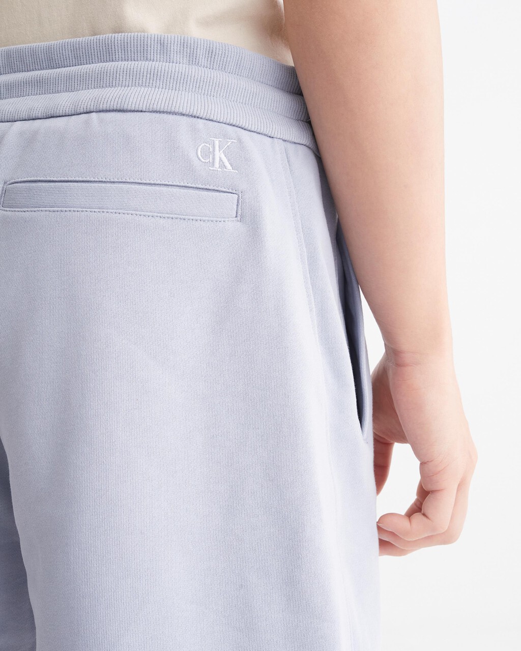 Stacked Logo Sweat Shorts, SILVER SKY, hi-res