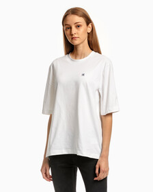 Small Logo Relaxed Tee, Bright White, hi-res