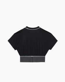 Cropped Gym T-Shirt, BLACK BEAUTY, hi-res