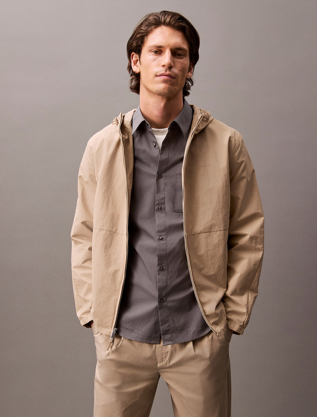 Tech Soft Touch Button-Down Shirt, Castlerock, hi-res