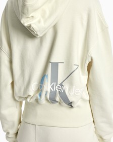 TWO TONE MONOGRAM HOODIE, Tofu, hi-res