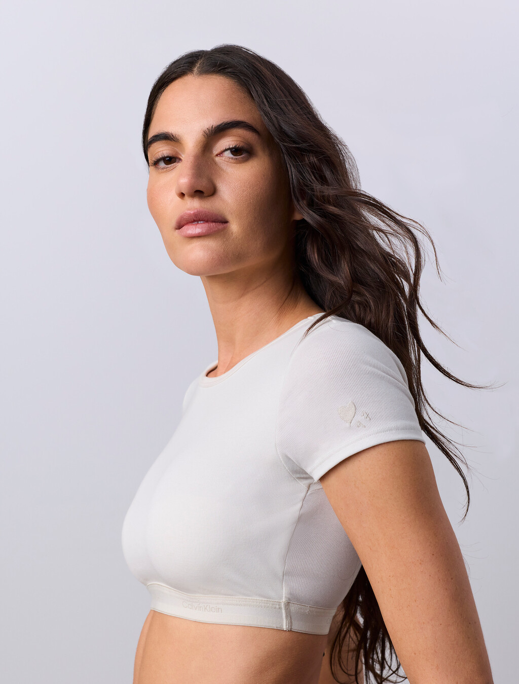 Jung Kook for Calvin Klein Heritage Cotton Lightly Lined T-Shirt Bralette, Tofu, hi-res