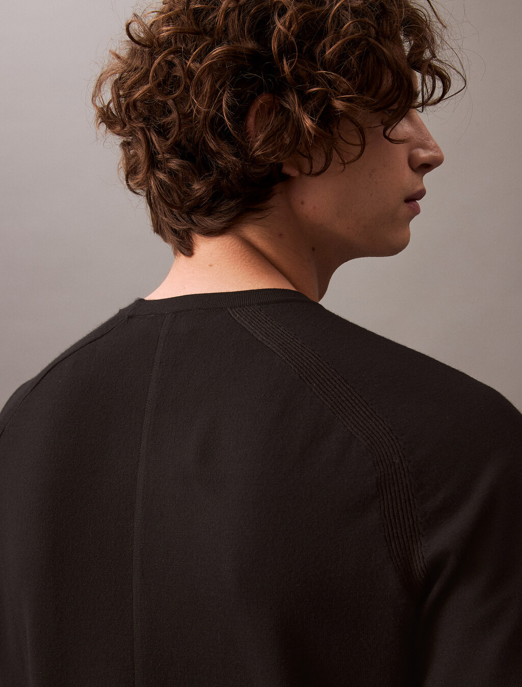 Tech Knit Crewneck Sweater T-Shirt, Black, hi-res