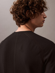 Tech Knit Crewneck Sweater T-Shirt, Black, hi-res