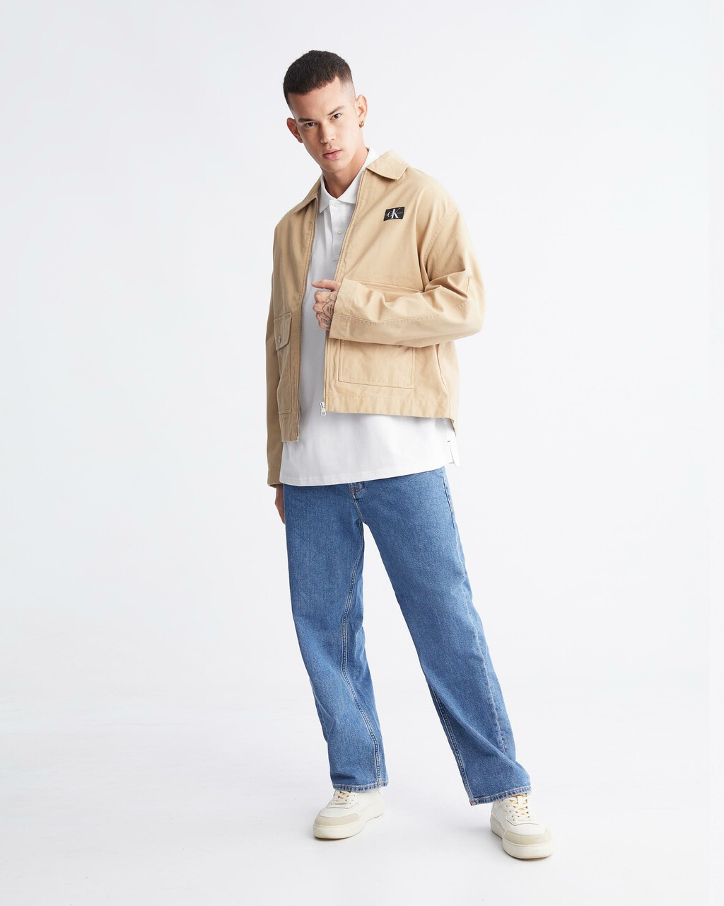 Modern Workwear Boxy Cropped Jacket | brown | Calvin Klein Malaysia