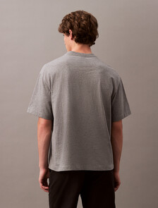 Calvin Logo Crew Neck Tee, Medium Grey Heather, hi-res