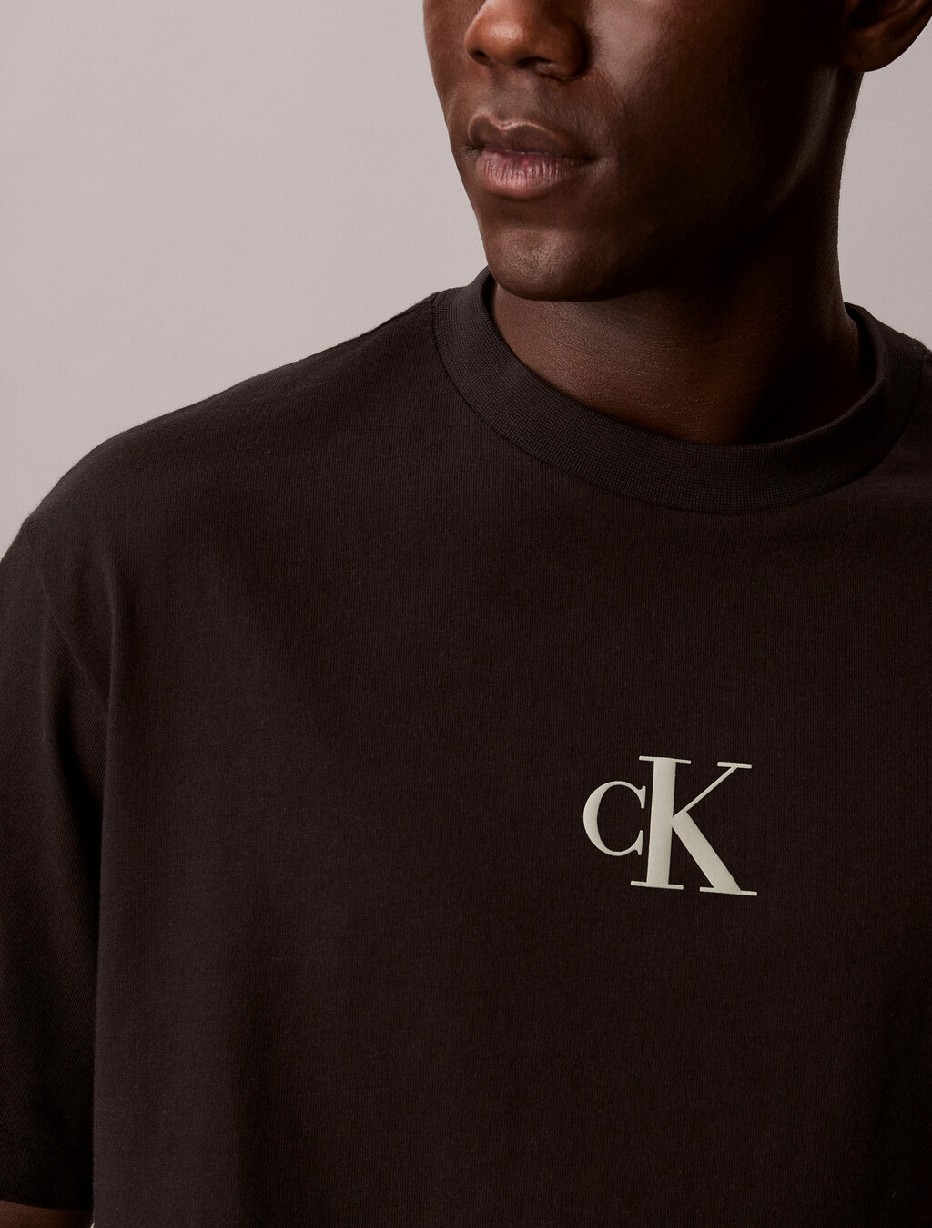 Overlay Logo Graphic Relaxed Tee, Black, hi-res