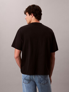 Calvin Logo Crew Neck Tee, Black, hi-res