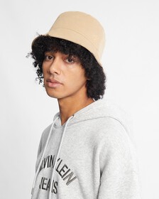 Cotton Twill Monogram Bucket Hat, CORNSTALK, hi-res