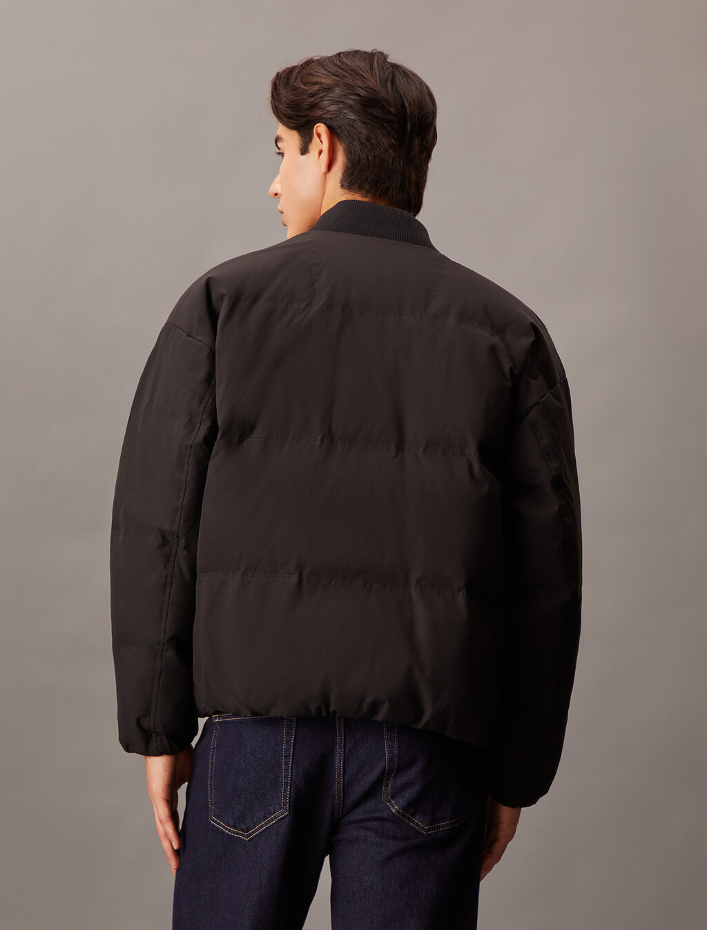 Ultra Lightweight Down Bomber Jacket, Ck Black, hi-res