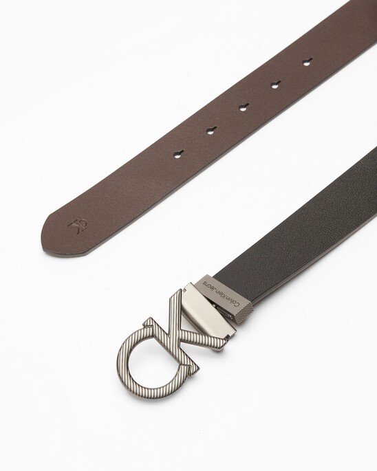 REVERSIBLE TEXTURED CK LOGO BELT 35MM