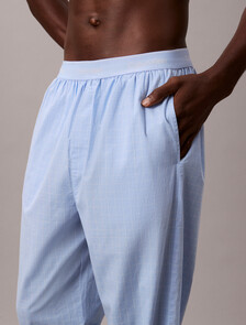 Cotton Poplin Sleep Pants, 19473 PLOTTER PLAID+FROZEN FJORD, hi-res