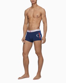 CK ONE GRAPHIC LOGO MICRO LOW RISE TRUNK, New Navy, hi-res