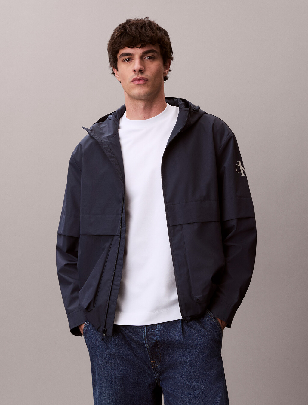 Hooded Ripstop Windbreaker, Blue Nights, hi-res