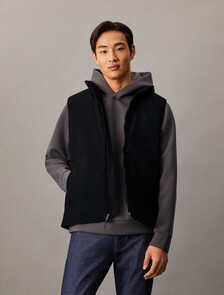 Recycled Nylon Down Vest, Black Beauty, hi-res