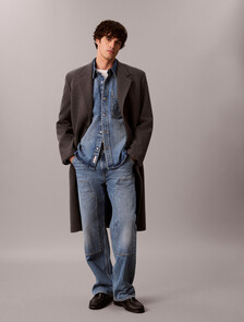 Embossed Denim Overshirt, MEDALLION, hi-res