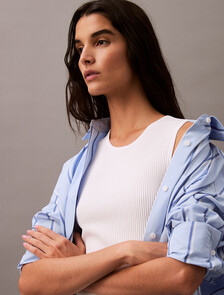 Sculpt Rib Knit Mini Dress, Brilliant White, hi-res