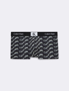 CALVIN KLEIN 1996 MICRO LOW RISE TRUNKS, BLACK PRINT/ BL, hi-res