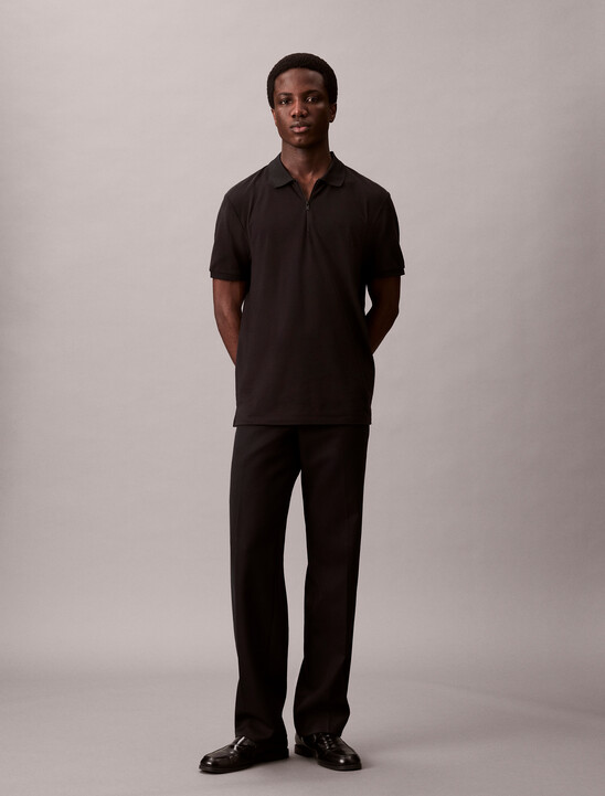 Technical Zip Up Polo