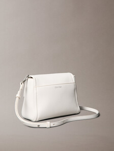 Pebble Grain Crossbody Bag, White Alyssum, hi-res