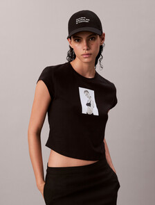 Calvin Klein Kate Moss Baseball Cap, Black, hi-res