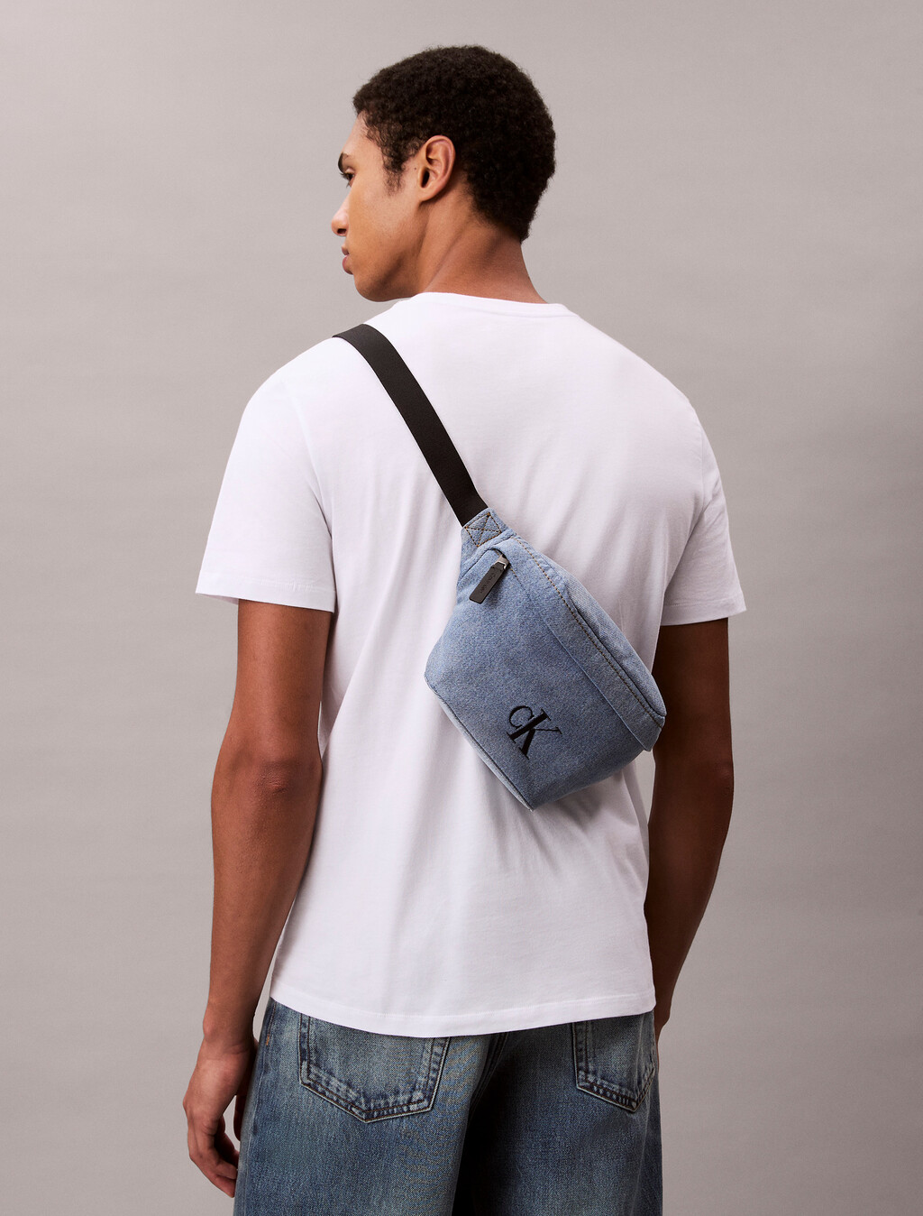 Denim Waist Bag, Denim, hi-res