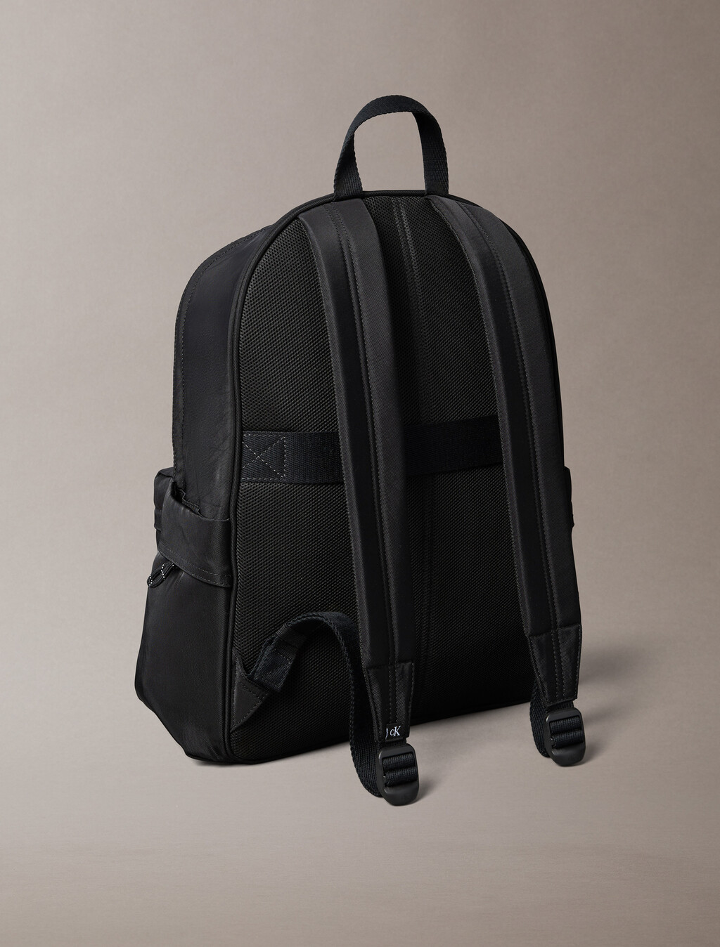 Nylon Monogram Logo Backpack, Black, hi-res