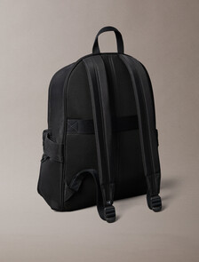 Nylon Monogram Logo Backpack, Black, hi-res