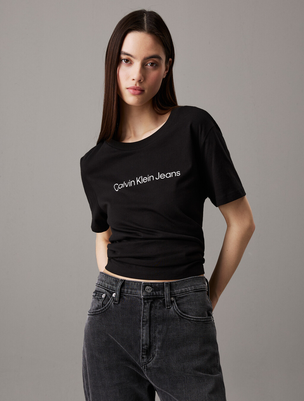 Logo T-shirt, Black, hi-res