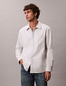 Melange Flannel Easy Button-Down Shirt, Harbor Mist, hi-res