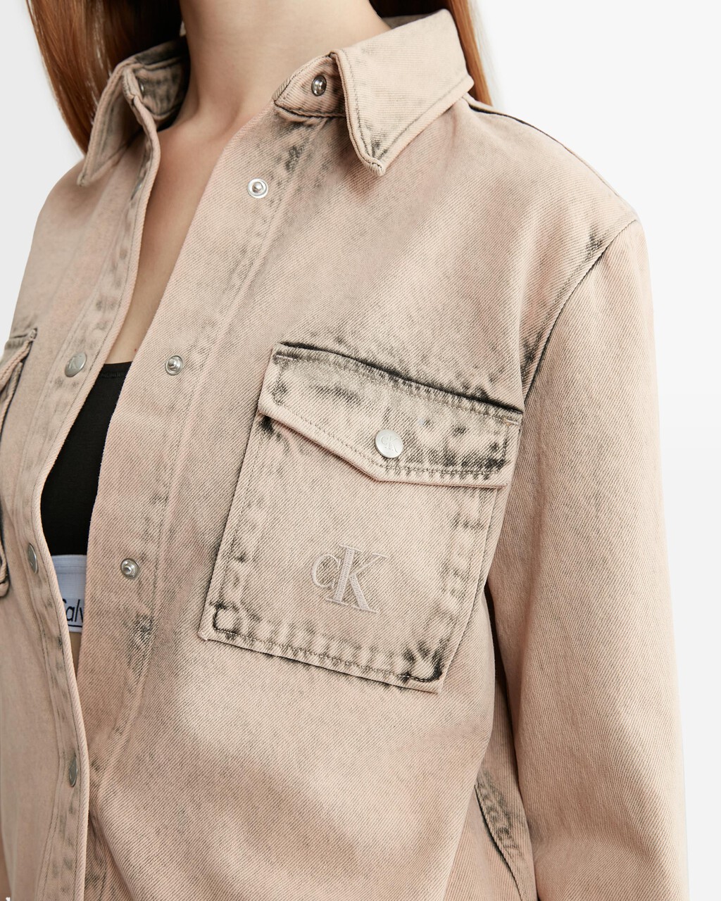 Naturals Slim Denim Shirt, Denim Medium, hi-res