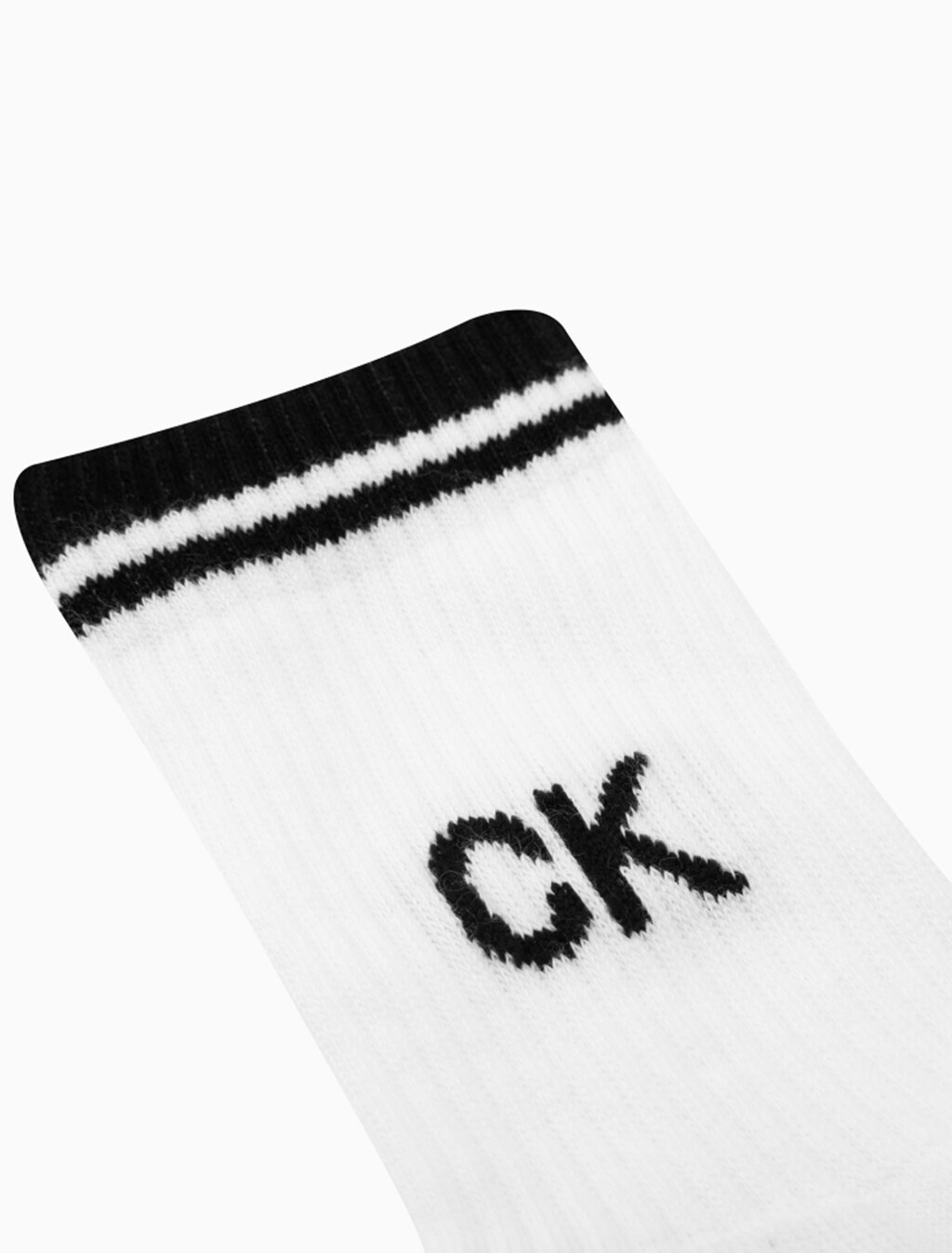 CK Ribbed Crew Sock, WHITE, hi-res