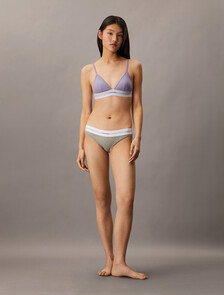 Cotton Modal Stretch Rib Lightly Lined Triangle Bra, Lilac Quartz, hi-res