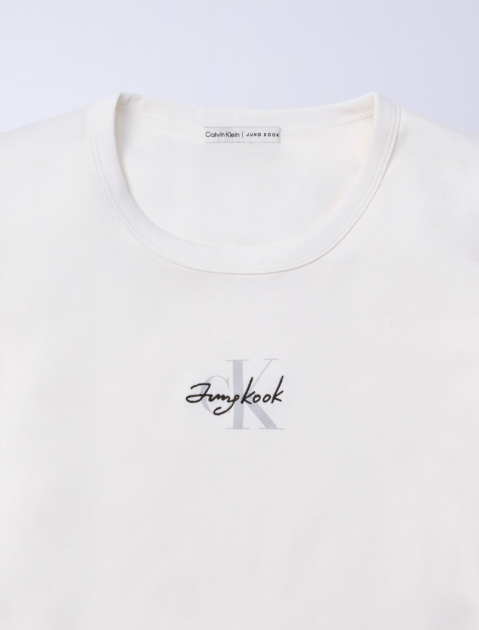 Jung Kook for Calvin Klein Monogram Baby Tee | natural | Calvin
