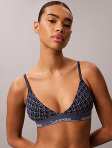 Limited Edition Triangle Bra - Icon Cotton Modal, Denim Emblem Pageant Blue, hi-res