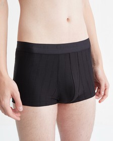 CK BLACK LOGO JACQUARD LOW RISE TRUNK, Black, hi-res