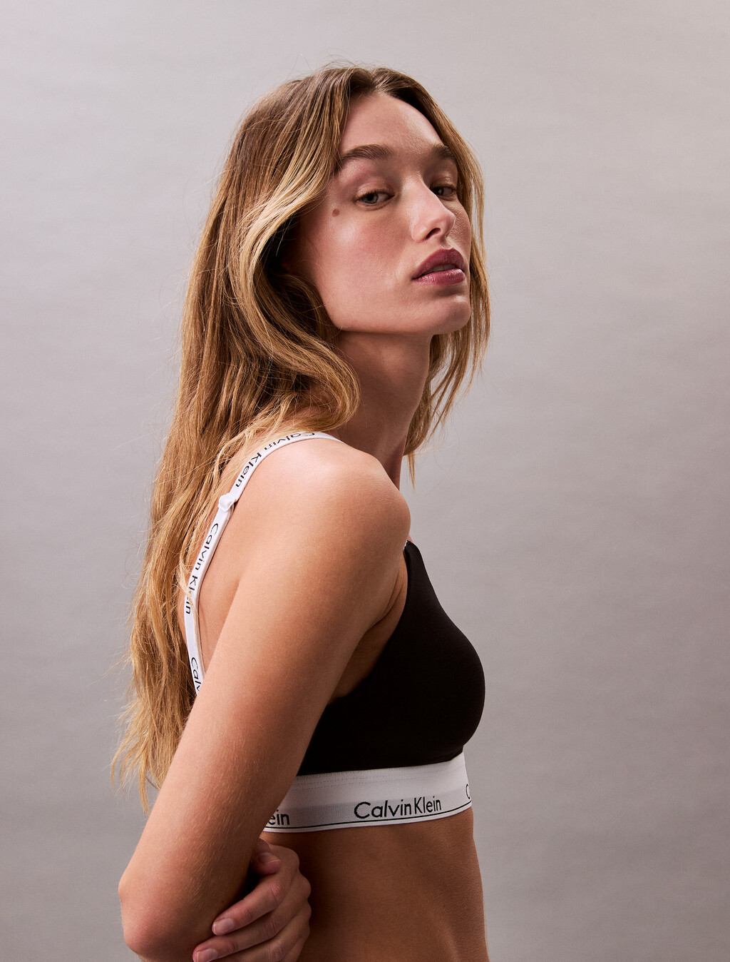 Icon Cotton Lightly Lined Bralette, Black, hi-res