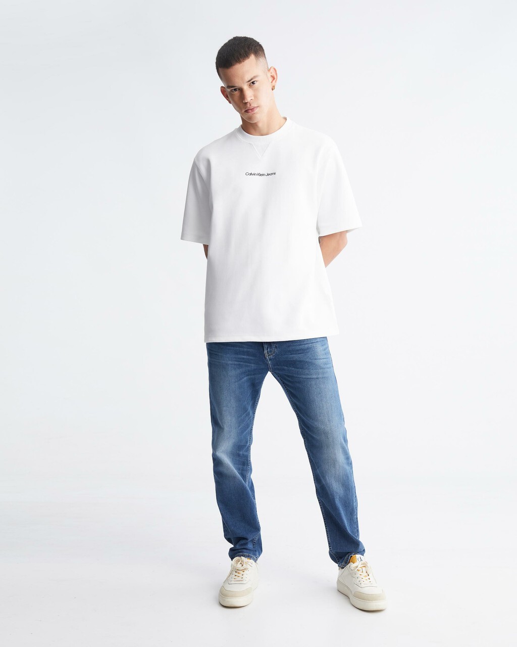 Institutional Logo Sweatshirt, Bright White, hi-res