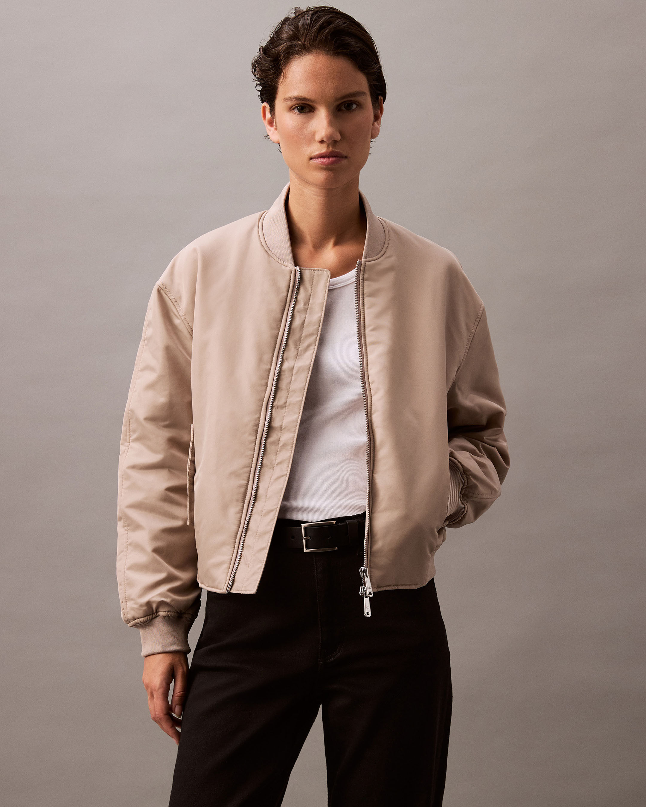 Calvin klein nylon bomber jacket shop