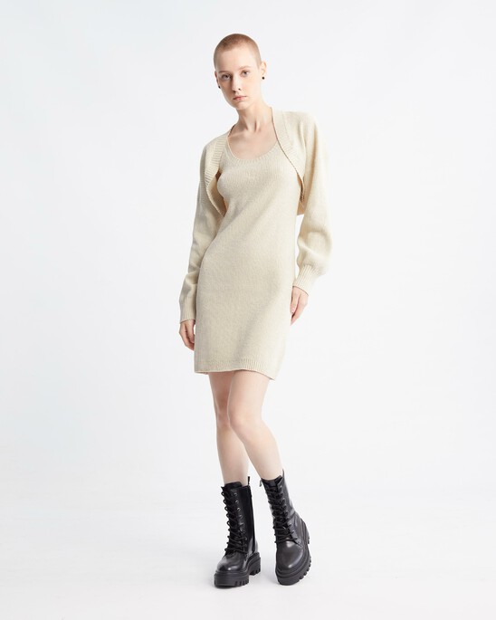 Feminine 2 In 1 Knit Dress