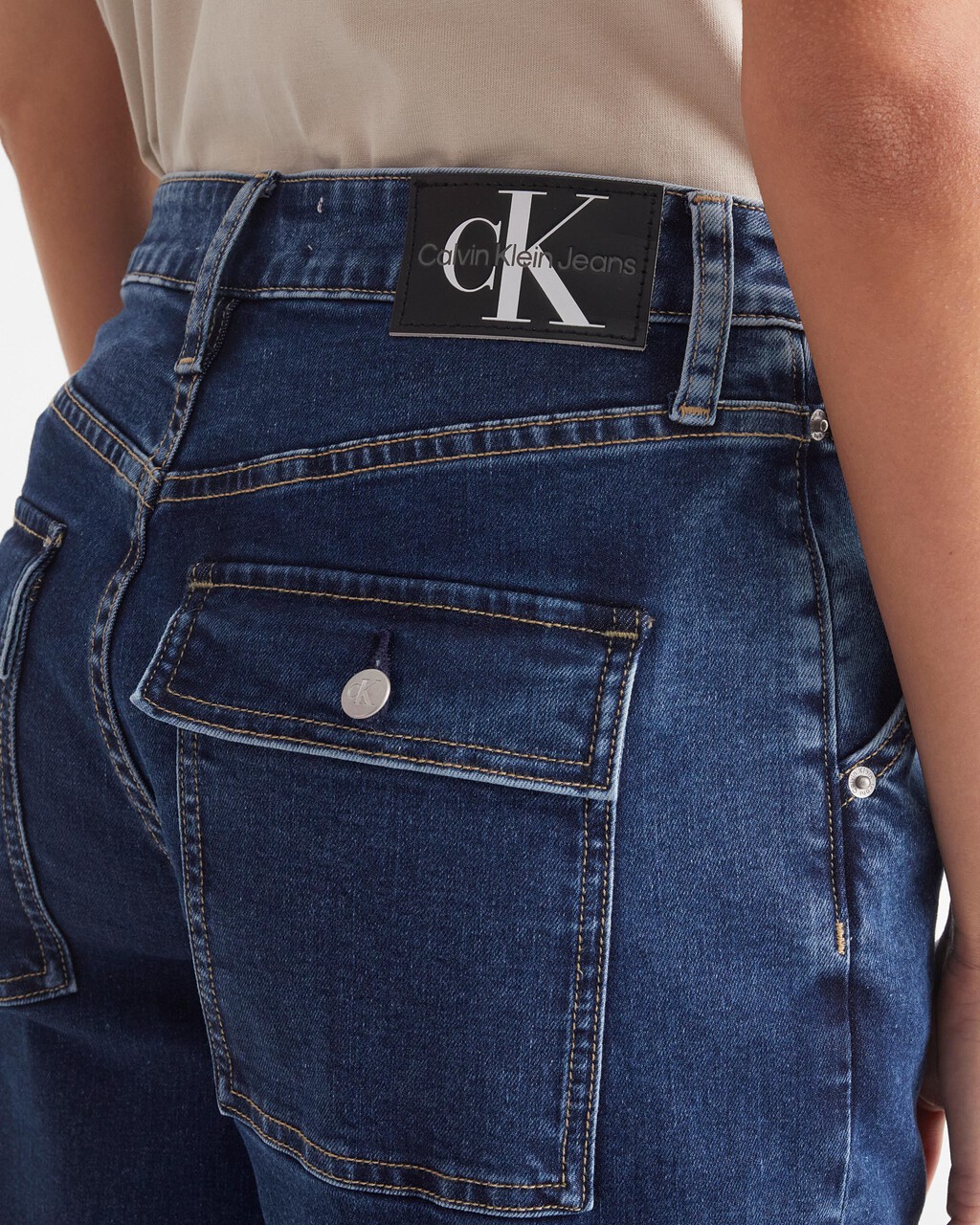 37.5 90s Straight Cargo Jeans, Dark Blue Cargo Pkt, hi-res