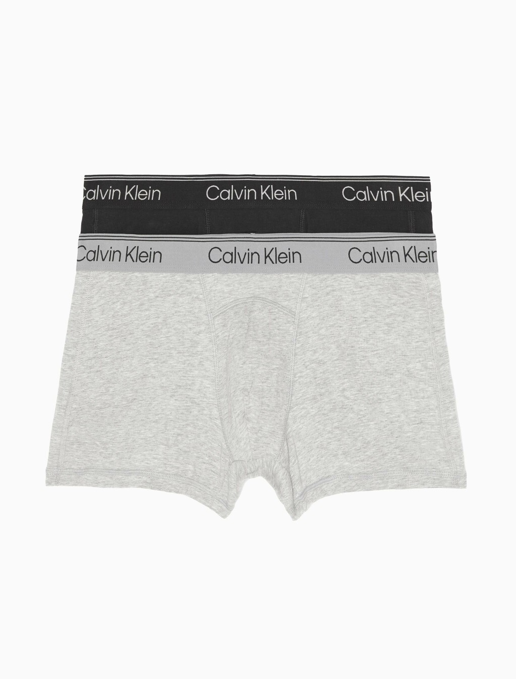 Athletic Cotton 2 Pack Trunks, BLACK/GREY HEATHER, hi-res