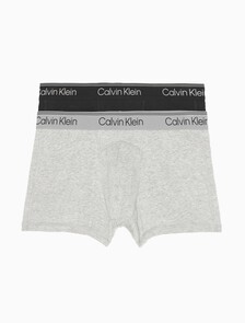 Athletic Cotton 2 Pack Trunks, BLACK/GREY HEATHER, hi-res