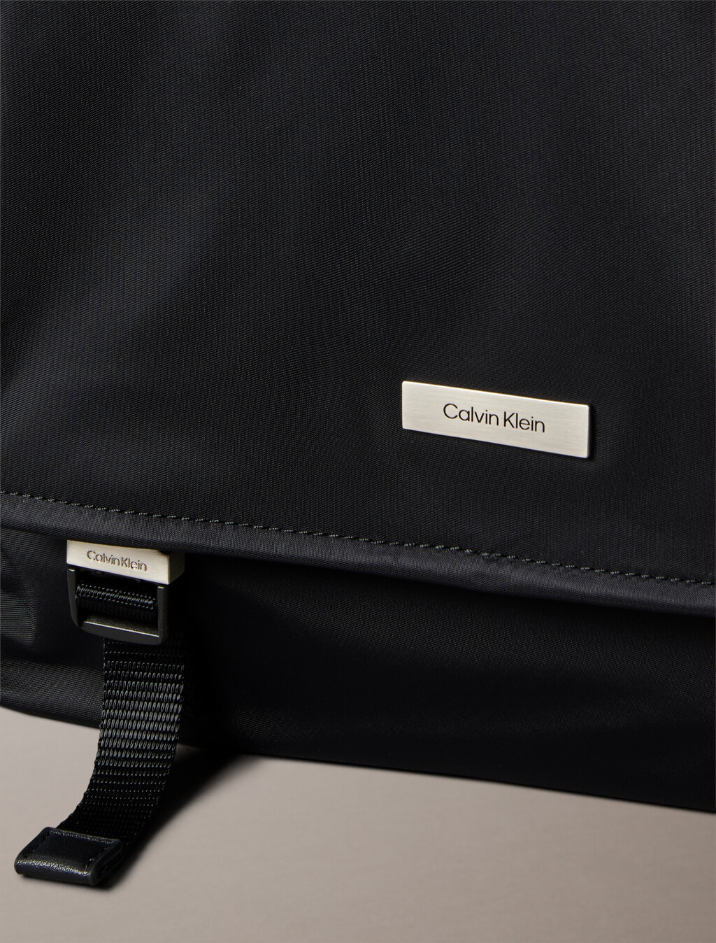 Matte Nylon Messenger Bag, Black, hi-res