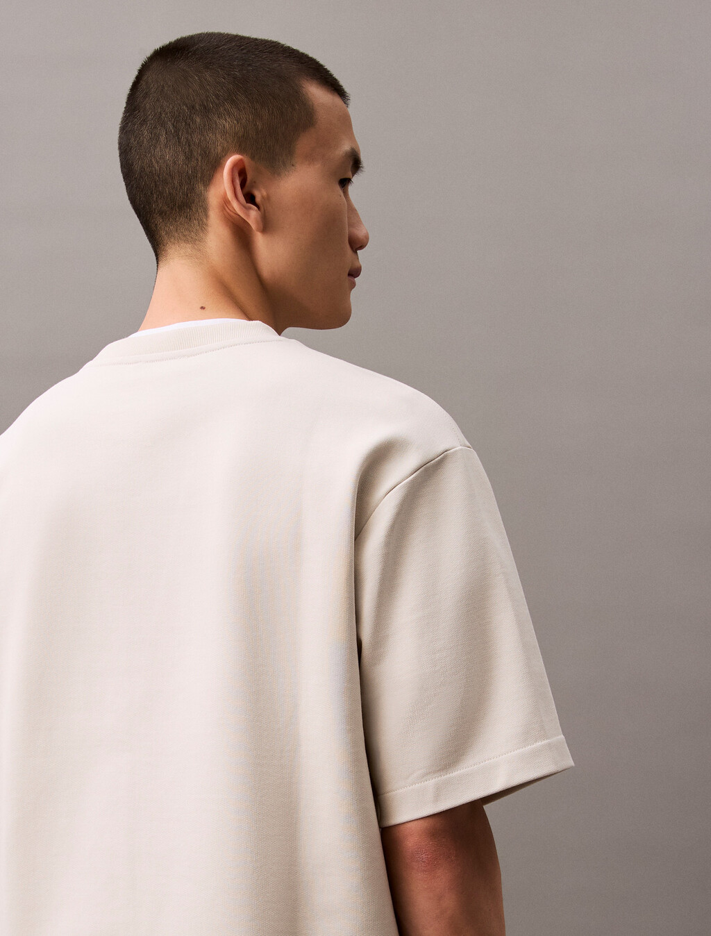 Oversized Logo Patch T-shirt, Silver Birch, hi-res